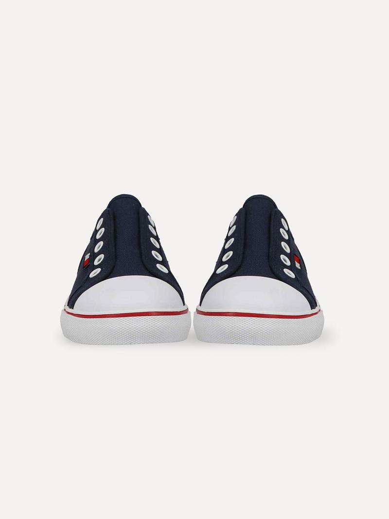 Fiú Tommy Hilfiger Laceless Tornacipő Sötétkék | HU 2323QMA